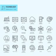 Thin Line Icons set N16