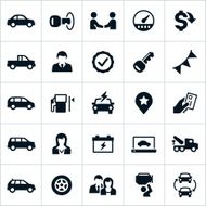 Black Auto Dealership Icons