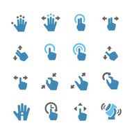 Touch Gesture Icons - Conc Series