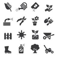 Gardening Silhouette icons