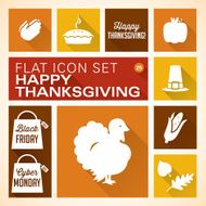 Flat 25 - Thanksgiving Icons