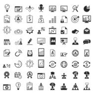 Icon set for business management