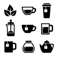 Tea Icons Set Vector