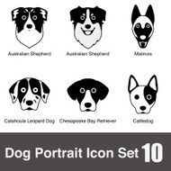 Dog face charactor icon design series