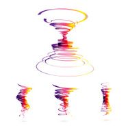 Set of vector tornado icons