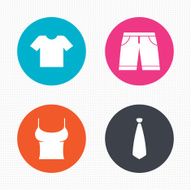 Clothes signs T-shirt and pants with shorts N27