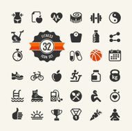 Sport and fitness web icons collection N2