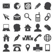 simple icons for business card and everyday use eps10