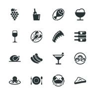 Dinner Silhouette Icons