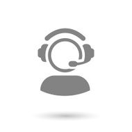 flat call center icon background