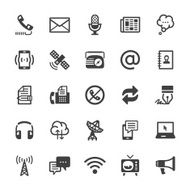 Communication icons - Black series