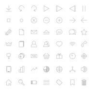 Set of thin line icons