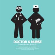 Black Symbol Doctor And Nurse