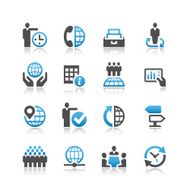 Set of global business icons