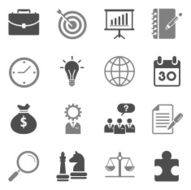 Camping Icons Gray Color