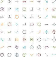 Flat arrow icons N2