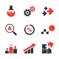 Research simple vector icon set