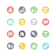 Real Estate Icons Minimal Style