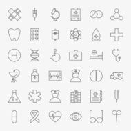 Line Medical Icons Big Set