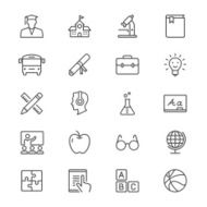 Education thin icons