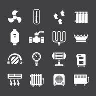 Set icons of heating N2