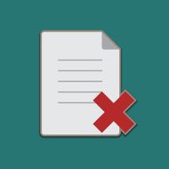 Delete Document Vector Icon