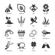 Stock Vector Illustration Spring icons