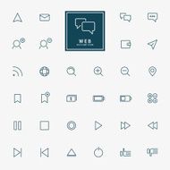 32 web minimal outline icons