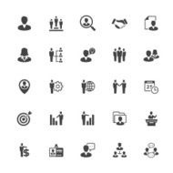Management and Human Resource Icons on White Background