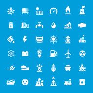 Energy Generation vector icons set