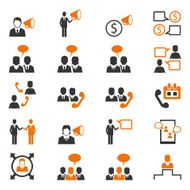 Set of business concept icons N6