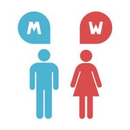 Man and lady toilet Vector illustration