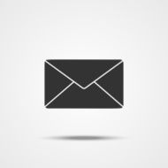 Envelope mail icon for web Flat design illustration Vector
