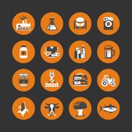 Icon set production &amp; agriculture