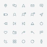 25 web line icons