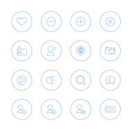 communication and social media icons