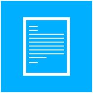 Document icon on a blue background N20