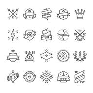 Vintage Labels Geometric Badges and Hipster Frames related vector icons