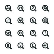 Search Engine Silhouette Icons