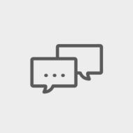Chat thin line icon