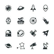 Space Silhouette Icons
