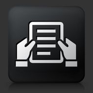 Black Square Button with Final Document Icon