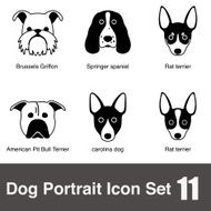 Dog face charactor icon design series N3