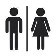 toilet a man and lady sign