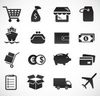 Delivery and commerce icon