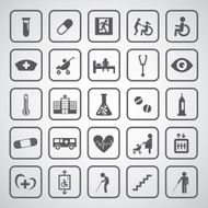 hospital icons set N2