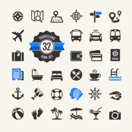 Web icon set - travel