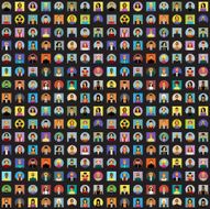 Background with icons of people