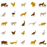 Farm Animal Silhouettes N3