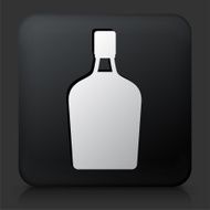 Black Square Button with Alcohol Bottle